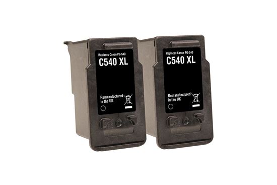 Picture of Red Bus Recycled Canon PG-540XL Black Ink Cartridge Twin Pack