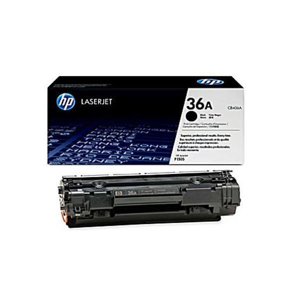 HP 36A Black Original Laser Toner Cartridge (CB436A)