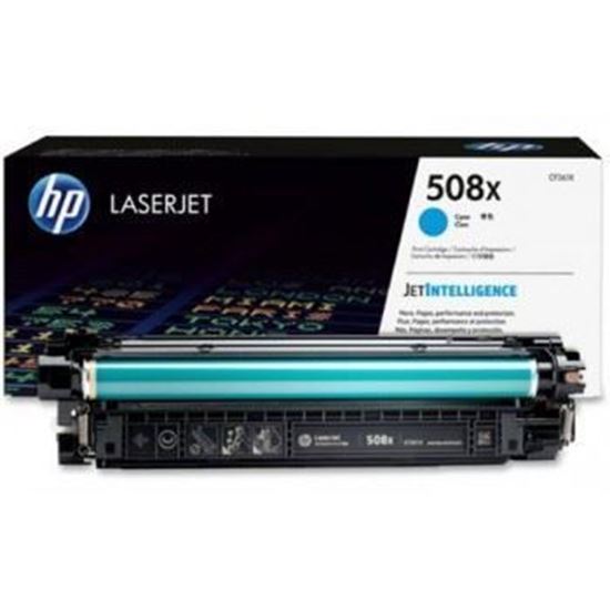 HP 508X High Yield Cyan Original Toner Cartridge (CF361X) Red Bus