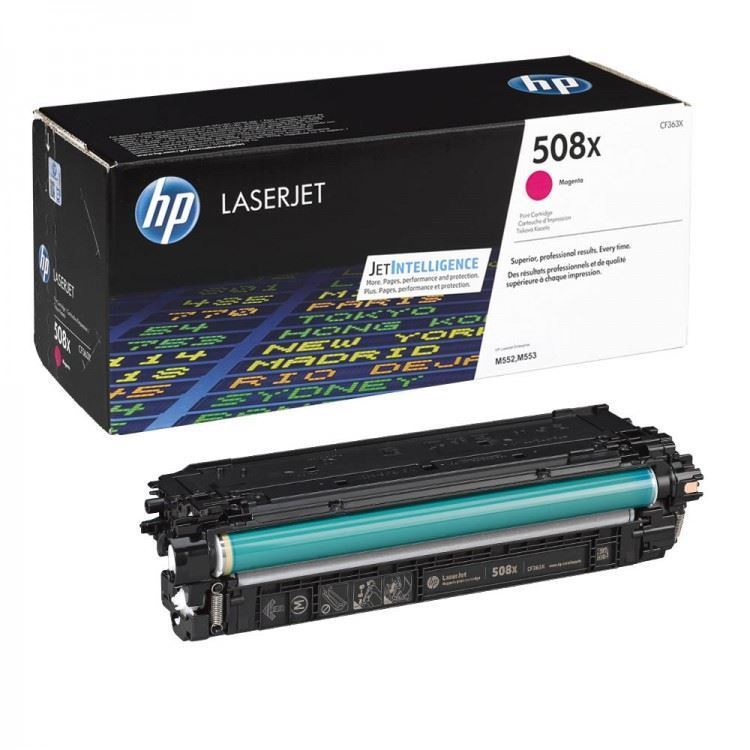 HP 508X High Yield Magenta Original Toner Cartridge (CF363X) Red Bus