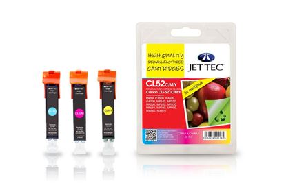 Picture of Red Bus Recycled Canon CLI-521 Cyan, Magenta, Yellow Ink Cartridge Multipack
