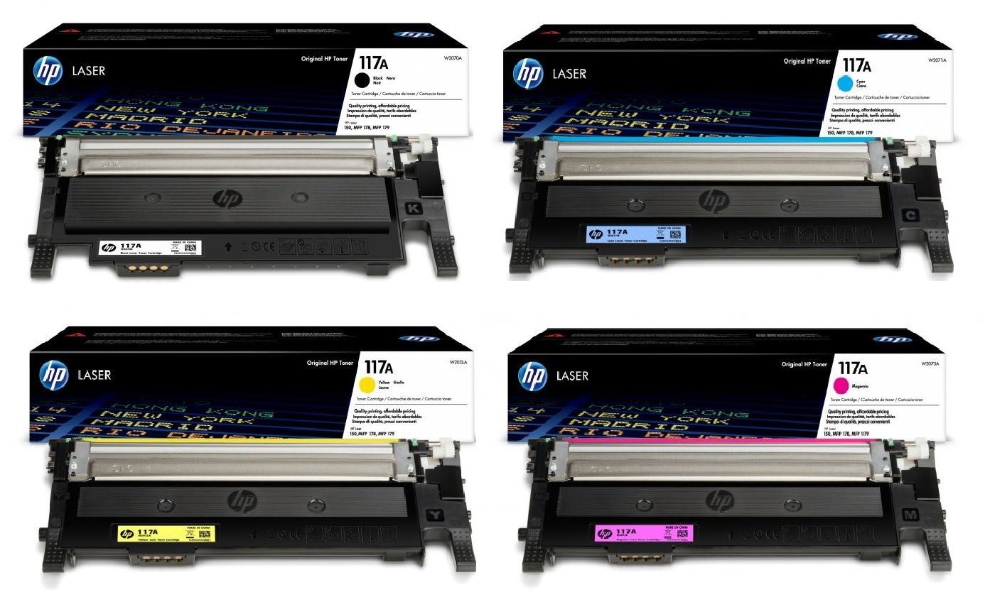 HP 117A Original 4 Colour Toner Multipack (W2070/1/2/3A) | Red Bus Cartridges