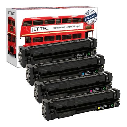 Picture of Red Bus Recycled HP 201A Black, Cyan, Magenta, Yellow (CF400/1/2/3A) Toner Cartridge Multipack