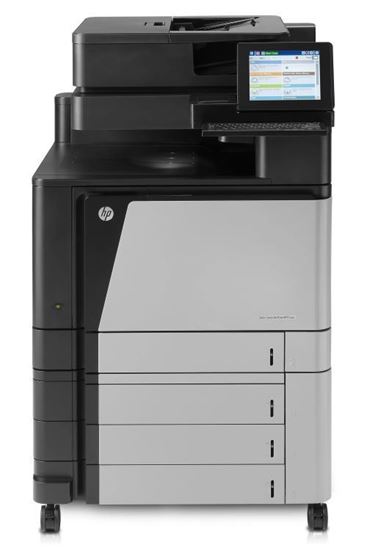 Picture of Refurbished HP Color LaserJet Enterprise flow MFP M880 Printer. FREE Red Bus toner cartridges included.
