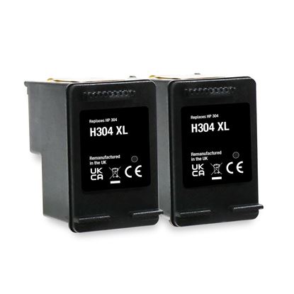 Picture of Red Bus Recycled HP 304XL Black Ink Cartridge Twin Pack