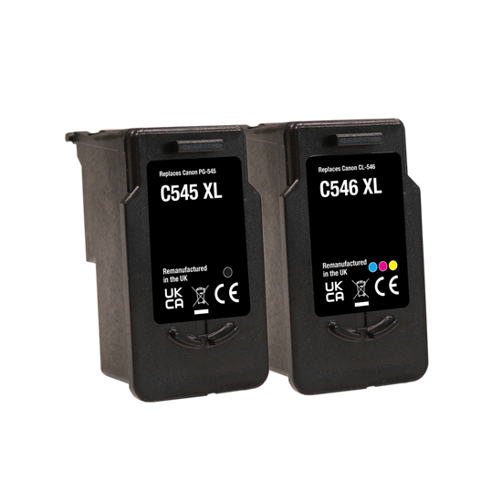 Picture of Red Bus Recycled Canon PG-545XL Black & CL-546XL Colour Ink Cartridge Combo Pack
