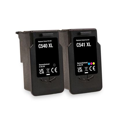 Picture of Red Bus Recycled Canon PG-540XL Black & CL-541XL Colour Ink Cartridge Combo Pack