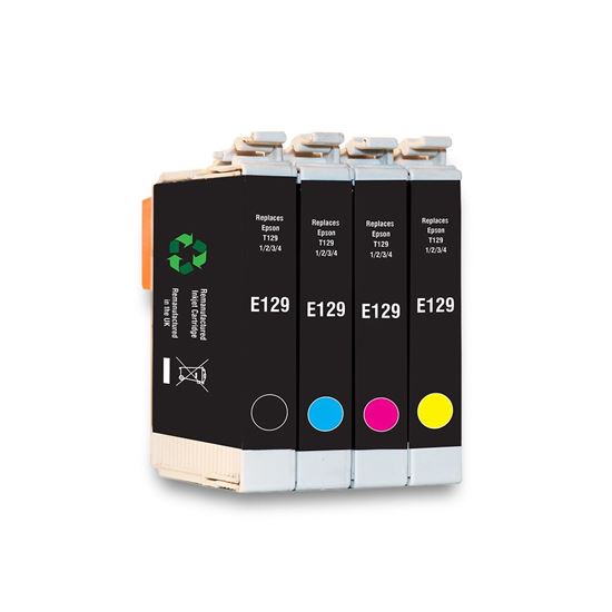 Picture of Red Bus Recycled Epson T1291,2,3,4 Black, Cyan, Magenta, Yellow Ink Cartridge Multipack